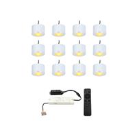 HOFTRONICâ¢ Complete set 12x3W dimbare LED in/opbouwspots Navarra IP44