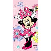 Disney Minnie Mouse Minnie Mouse strandlaken flowers 70 x 140 cm roze
