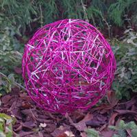 STAR TRADING LED-3D-Design-Kugel Galax Fun, Ø 30 cm, fuchsia