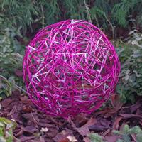 STAR TRADING LED-3D-Design-Kugel Galax Fun, Ø 30 cm, fuchsia