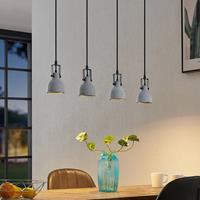 Lindby Amilia Pendellampe mit Betonschirmen, 4-fl.
