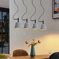 Lucande Otavis hanglamp van beton, 4-lamps