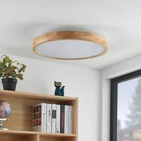 Lindby Lanira LED-Deckenlampe aus Eichenholz, 60cm