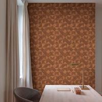 TOPCHIC Tapete Graphic Shapes Facet Metallic-Orange