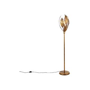 QAZQA Vintage vloerlamp goud - Botanica