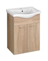 Aqualine Keramia Fresh Badkamermeubel 51,1x74x34cm oak platin