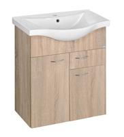 Aqualine Keramia Fresh Badkamermeubel 60x74x33,7cm oak platin