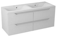 Sapho Wave II Badkamermeubel marmer/MDF 120 cm wit