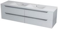 Sapho Wave II Badkamermeubel marmer/MDF 180 cm wit/licht grijs