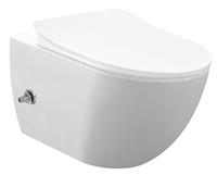 Creavit Freedom hangtoilet met bidet en geÃ¯ntegreerde kraan wit