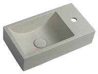 Sapho Small Crest wastafel inclusief waste rechts 40x22cm white sandstone