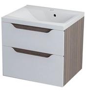 Sapho Wave Badkamermeubel 60x65x48cm wit/mali wenge