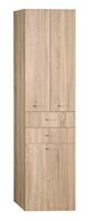 Aqualine Zoja/Keramia Fresh kolomkast met wasmand 50x184cm oak platin