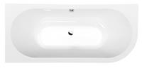 HAK Badewanne »VIVA L MONOLITH asymmetrische Badewanne 180x75x60cm, links, weiß«, (1-tlg)