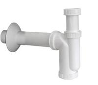 Bruckner wastafel sifon met koppelmoer Ã5cm wit