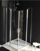 Gelco One douchecabine hoekinstap met draaideuren 90x90 cm Antikalk