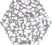 Heritage Riazza Grigio hexagon terrazzo vloertegel 23x27 grijs