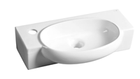 Sapho Small Cloackroom keramiek fontein 27.5x50 cm wit