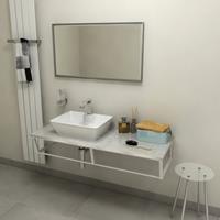 Sapho SKA Fior di Pesco badmeubel met marmer en frame 120 mat wit