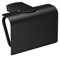 Sapho Zen Black Toiletrolhouder met klep