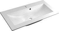 Sapho Yukon mineraalmarmer wastafel 80x45 wit