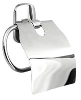 Aqualine Rumba Toiletrolhouder met klep chroom