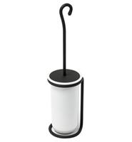 Sapho Rebecca Vrijstaande toiletborstel/houder zwart/keramiek