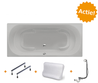 Xenz Beterbad  Kanaga duobad 190x90 cm mat cement