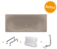 Xenz Beterbad  Kanaga duobad 190x90 cm mat klei