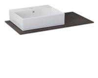 Sapho Wave Rockstone wastafelblad 90x48cm voor PURITY 50cm wastafel links
