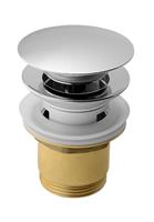 Aqualine Wastafelafvoer 5/4&ldquo;, klik-klak, grote plug, 30-45mm, chroom
