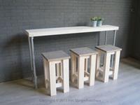 Het Steigerhouthuis Steigerhouten Bartafel Steigerbuis - 120 x 80 x 100 cm