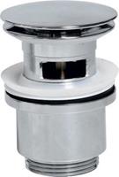 Sapho Wastafelafvoer 5/4", klik-klak, kleine plug, 30-45mm, chroom