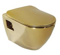 Sapho Paula Hangtoilet 35,5x50cm goud (TP325.00010)
