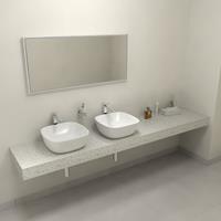 Sapho Tailor Rockstone waskom 220x50 cm versie L