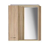 Aqualine Keramia Fresh LED-spiegelkast links 60x60cm oak platin