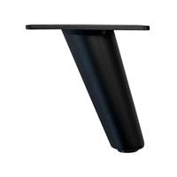 Furniture Legs Europe Zwarte retro tapse meubelpoot 10 cm