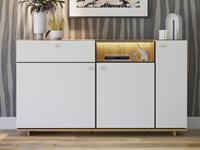 Mobistoxx Dressoir MODO 3 deuren 1 lade artisan eik/alpine wit zonder led