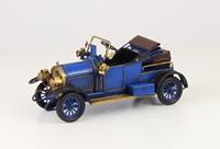 Deco Import Miniatuurmodel tinnen blauwe Oldtimer