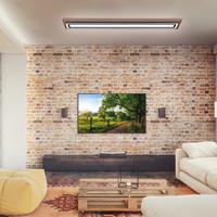 PAUL NEUHAUS LED Deckenpanel Palma in Natur-dunkel und Schwarz 2x24W 1500lm