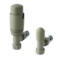 Eastbrook 15mm radiatorkraan haaks met afsluiter mat cappuccino