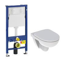 Geberit UP100 toiletset met  280 Rimfree toilet en softclose zitting