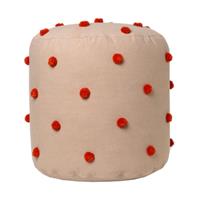 Ferm Living Dot Tufted Pouf Kamel/Rot