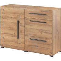 LOMADOX Kommode Eiche Grandson Nb. TURDA-83 modern mit Metallgriffen, B/H/T: ca. 120/86/39 cm