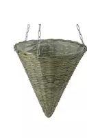 Van der Leeden Mandwerk B.V. Hanging basket punt wilg d30h35 grijs