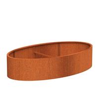 Tuinvoordeel Ellipse cortenstaal 280 x 160 x h.60 cm bloembak