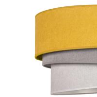 Euluna Plafondlamp Pastell Trio Ã45cm geel/gr./lichtgrijs