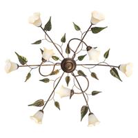 Euluna Plafondlamp Miranda 9-lamps, brons