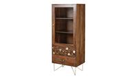 Vitrine Â¦ holzfarben Â¦ MaÃŸe (cm): B: 65 H: 160 T: 40  - MÃ¶bel Kraft
