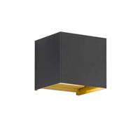 fischer&honsel Thore LED-Wandleuchte 3W WarmweiÃŸ Schwarz (matt), Gold mattglÃnzend